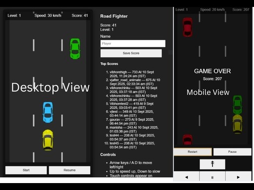 Road Fighter  and ndash; Endless Car Racing